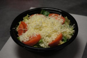 garden salad with shreded cheese
